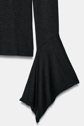 Ruffle-Sleeve T-Shirt