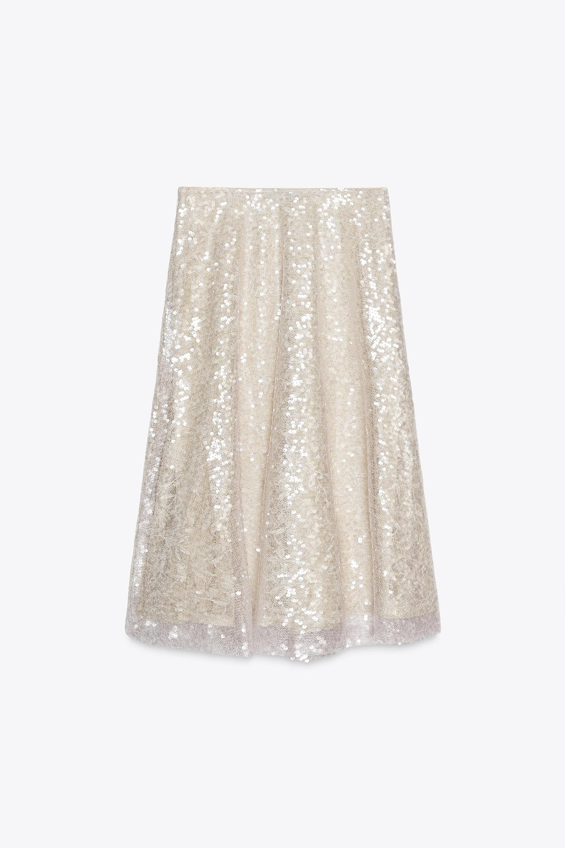 SEQUINNED KNIT MIDI SKIRT