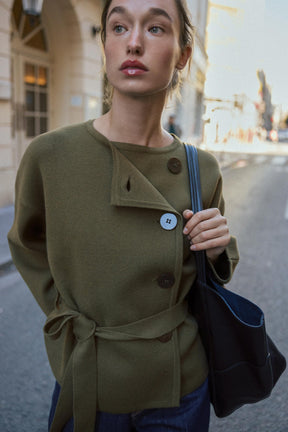 Cardigan mit Gürtel