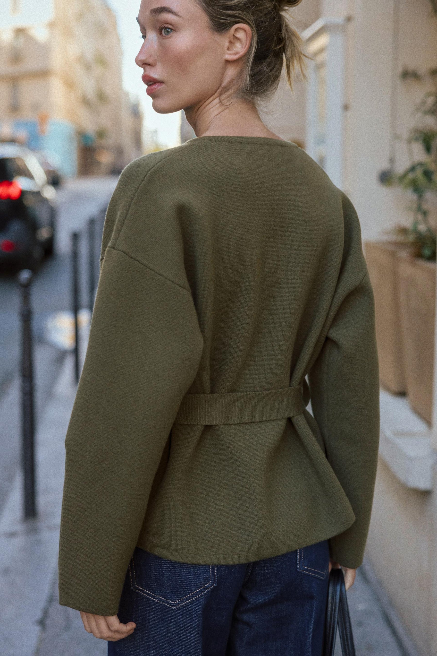 Cardigan mit Gürtel
