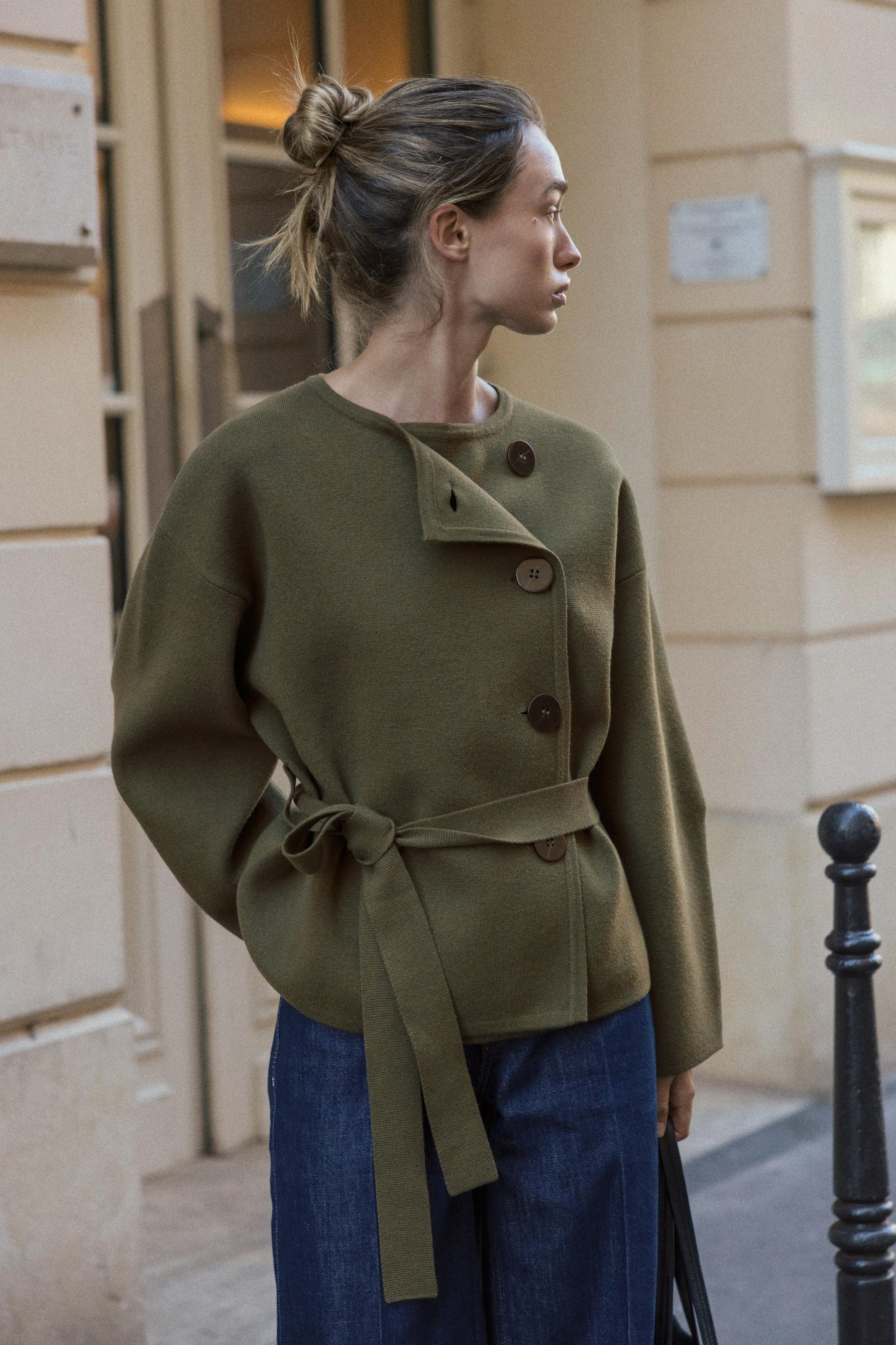 Cardigan mit Gürtel