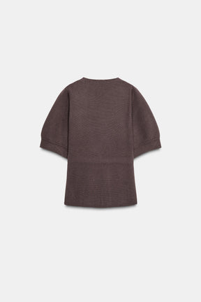 Knit jumper with balloon