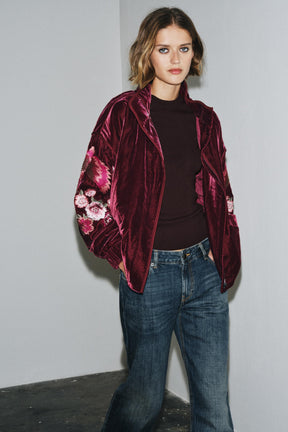 EMBROIDERED VELVET JACKET