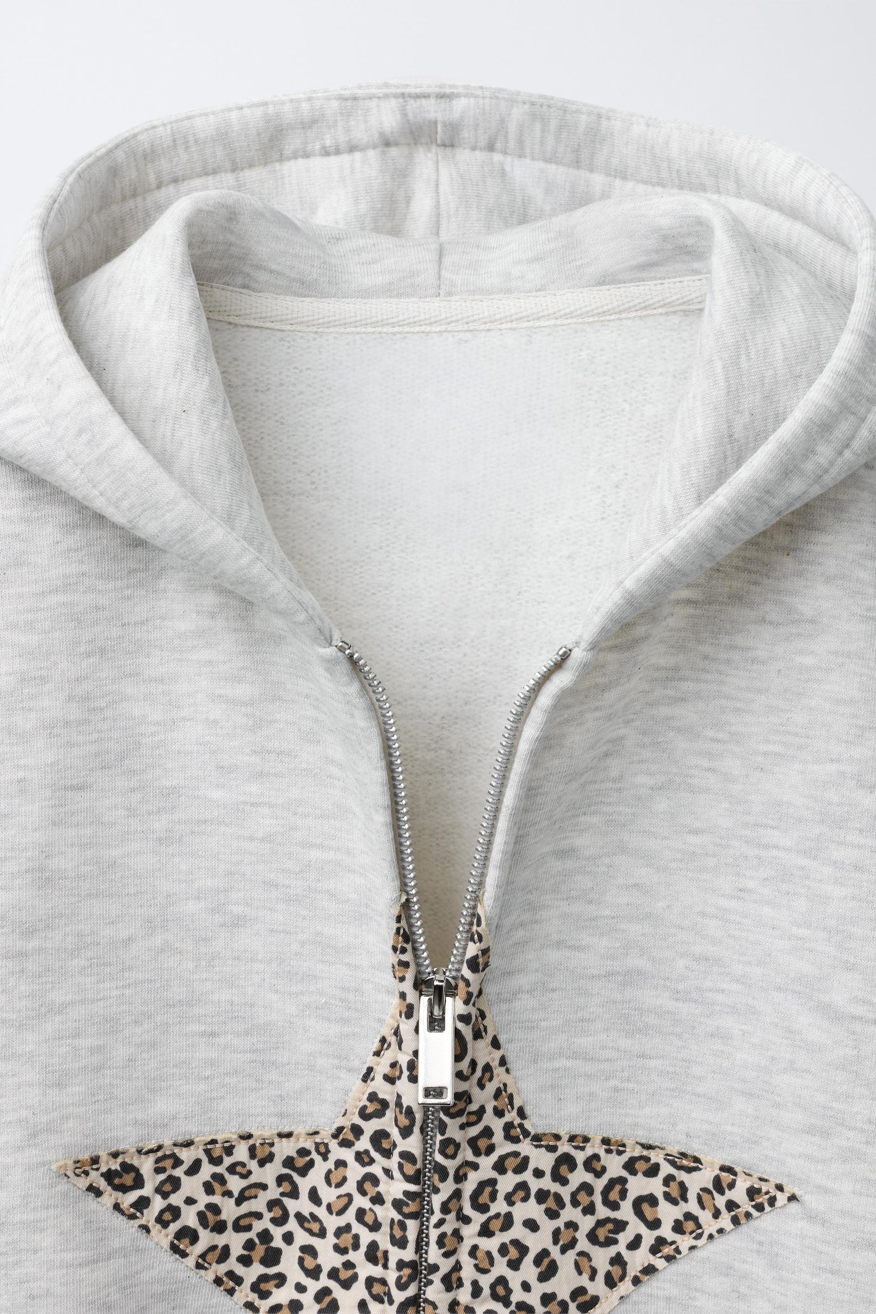 ANIMAL PRINT STAR ZIP-UP HOODIE - Image 2
