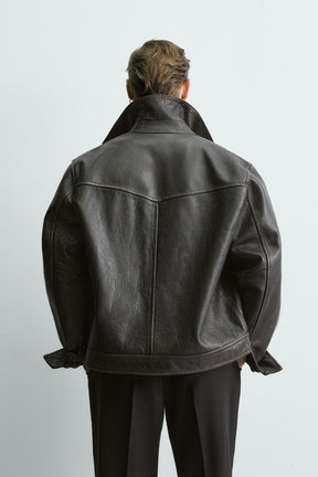 Vintage Wash Leather Jacket