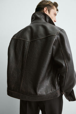 Vintage Wash Leather Jacket