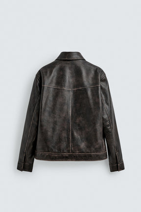 Vintage Wash Leather Jacket