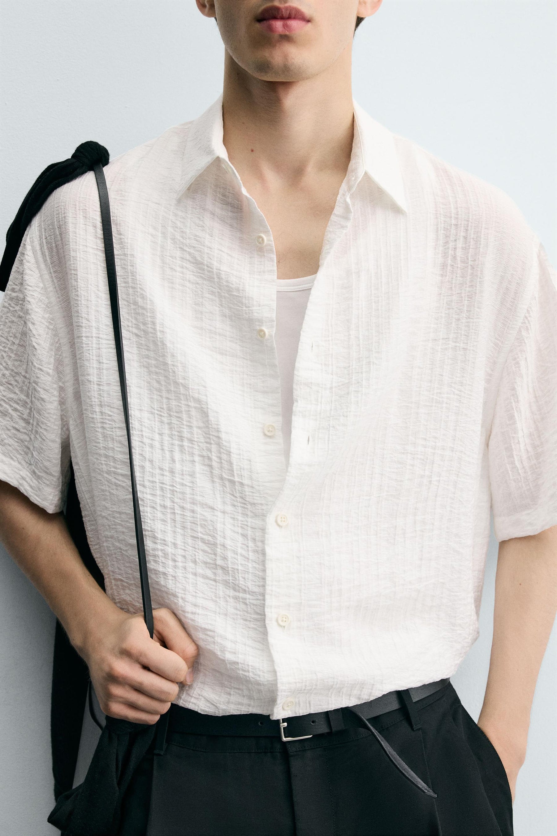 FLOWING TEXTURED SHIRT - Image 7