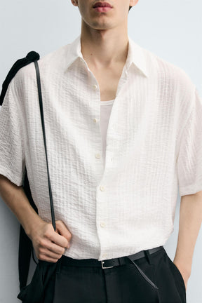FLOWING TEXTURED SHIRT - Image 7