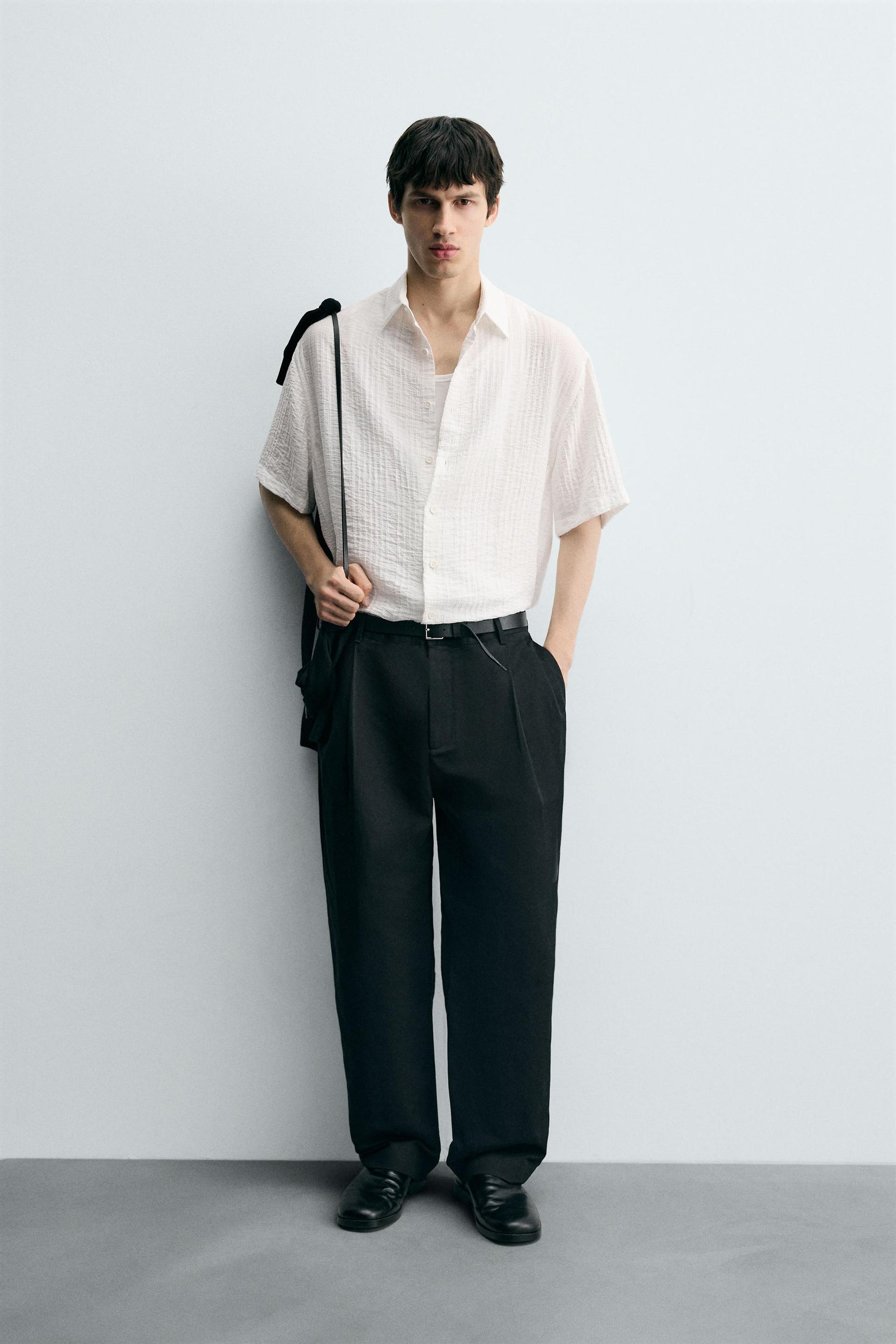 FLOWING TEXTURED SHIRT - Image 1