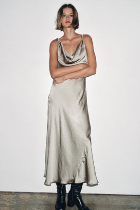 ZW COLLECTION LONG SATIN DRESS - Image 5