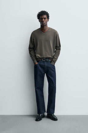 BASIC V-NECK SWEATER - Image 1