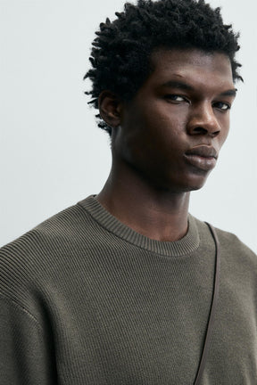 Perlenstrick-T-Shirt