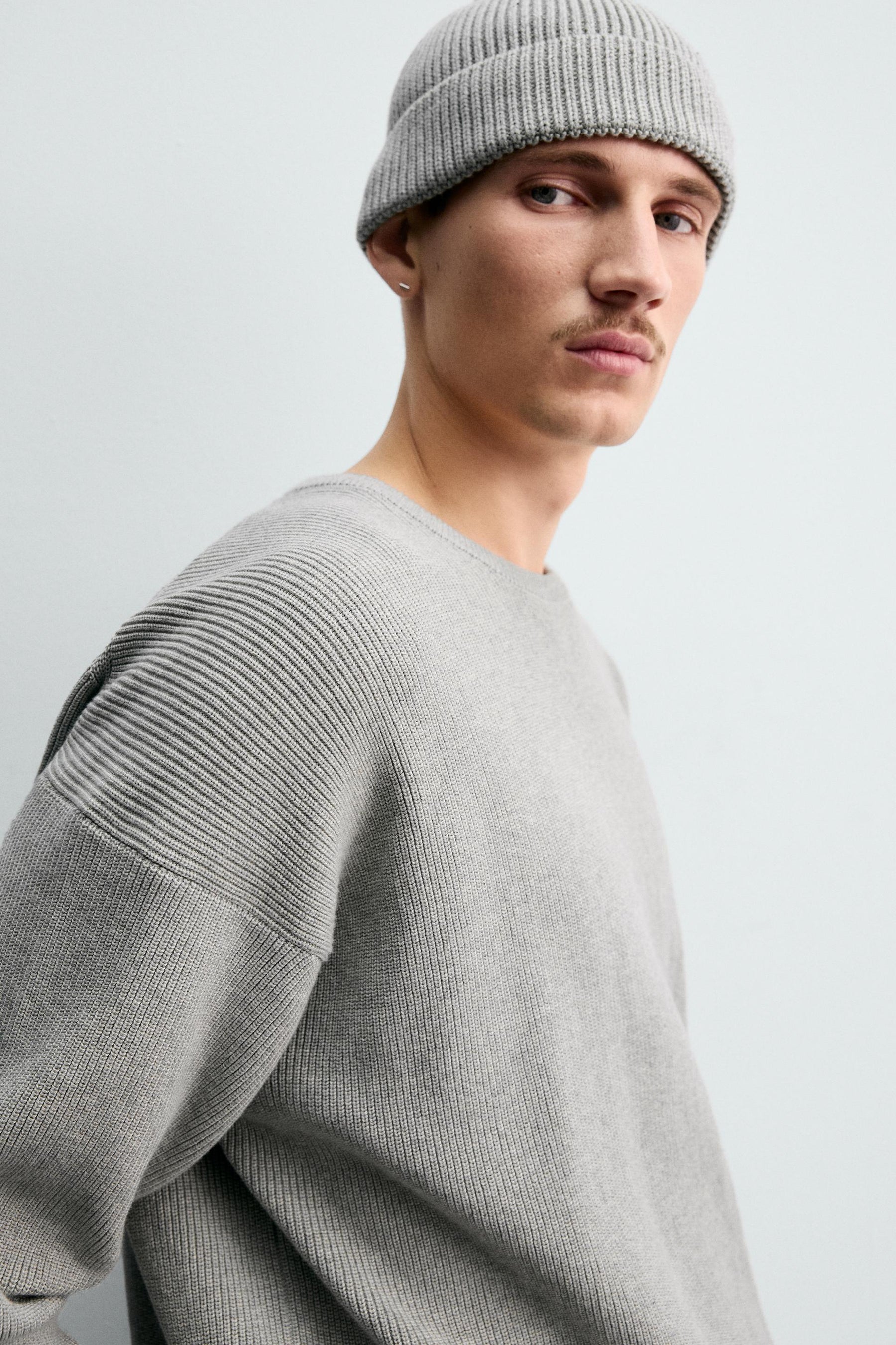 TEXTURED COTTON SWEATER - Image 6