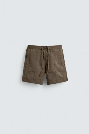PATCHWORK LONG SWIMMING TRUNKS - Image 1