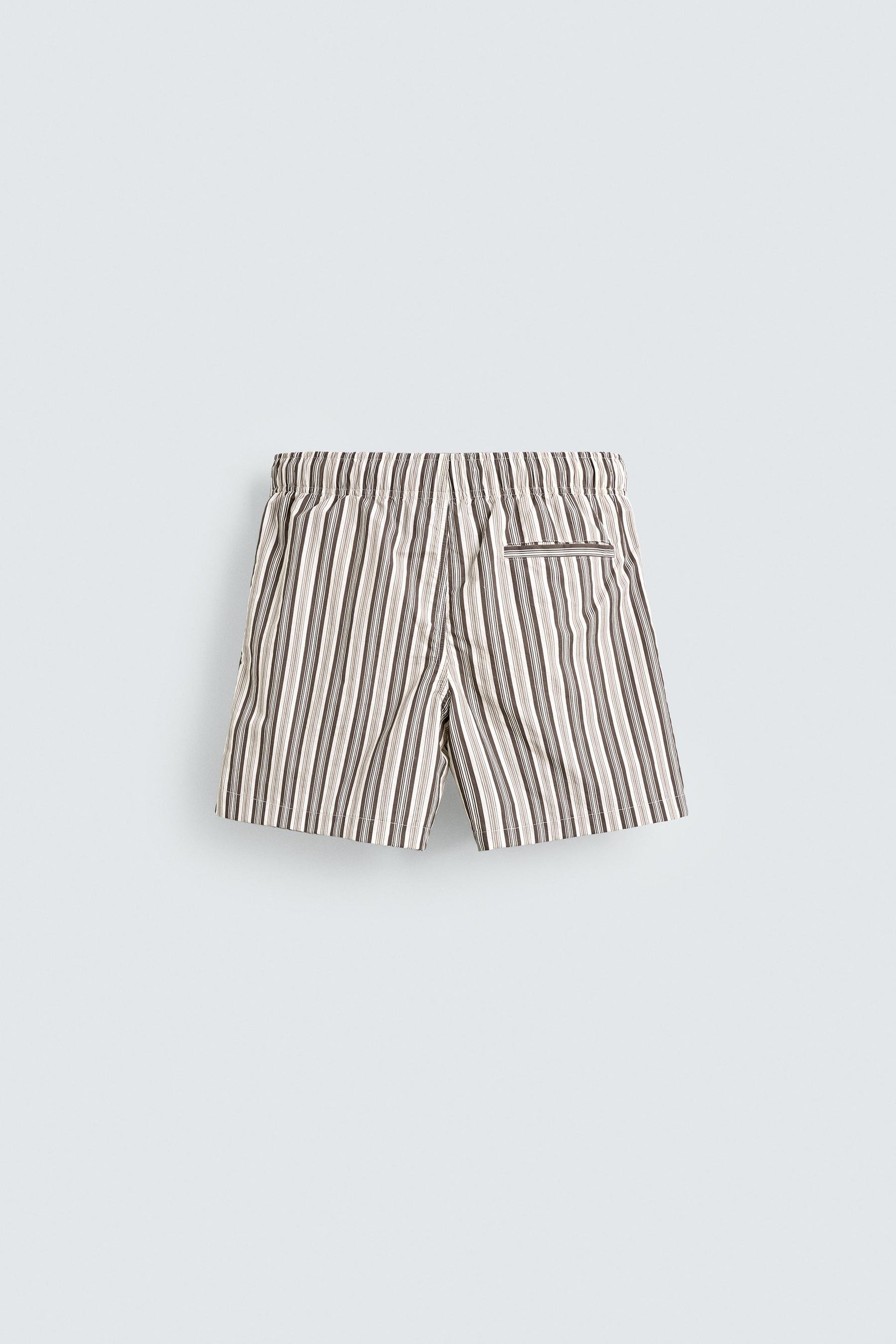 STRIPED MID-LENGTH SWIMMING TRUNKS - Image 2