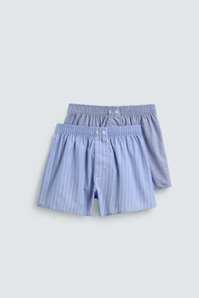 Cotton Poplin Boxers Two-Pack