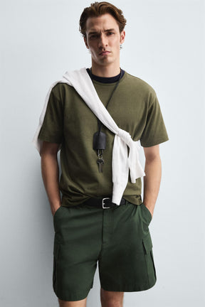 REGULAR FIT CARGO BERMUDA SHORTS - Image 5