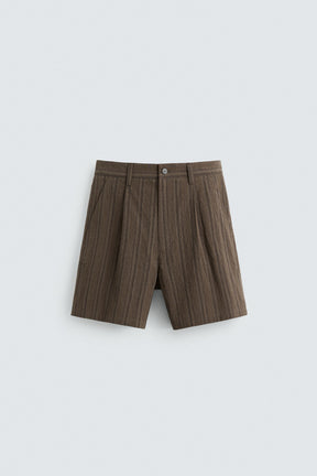 STRIPED REGULAR FIT BERMUDA SHORTS - Image 7