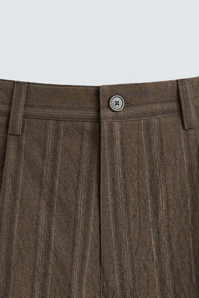 STRIPED REGULAR FIT BERMUDA SHORTS - Image 9