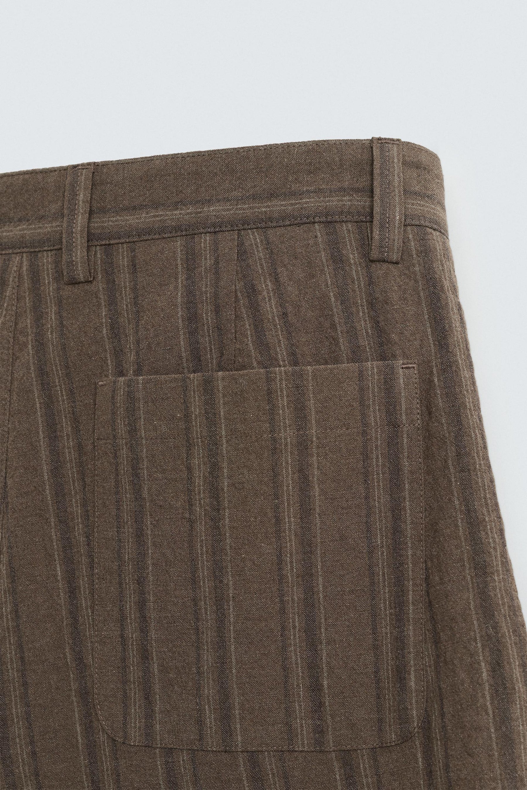 STRIPED REGULAR FIT BERMUDA SHORTS - Image 10