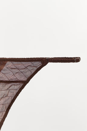 Textured Silk Thong