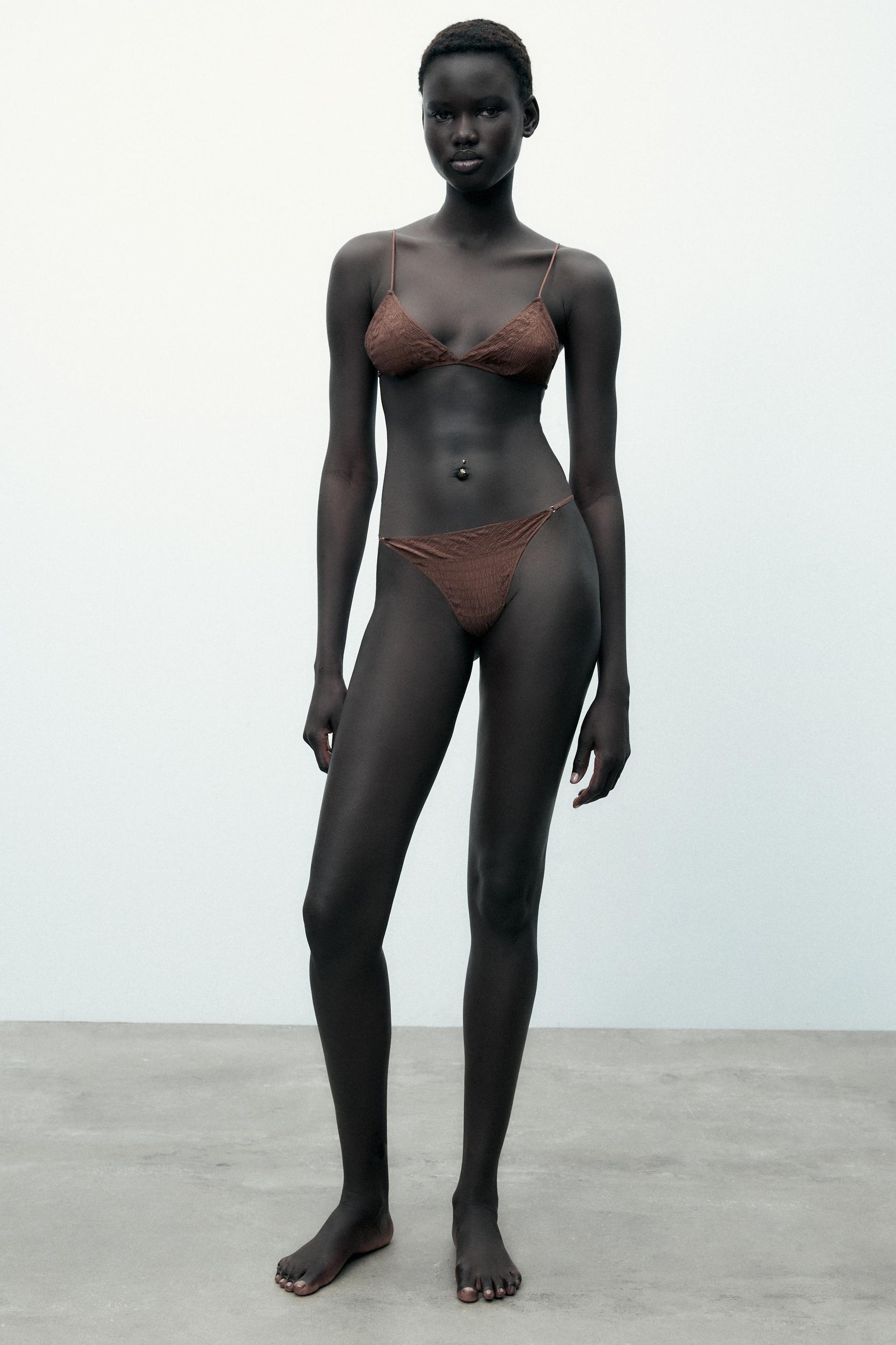 Textured Silk Thong