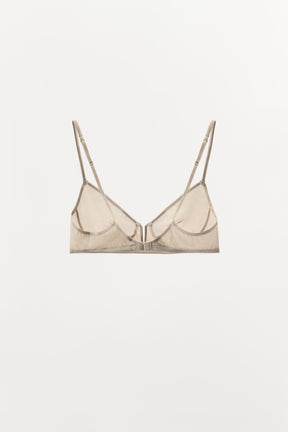 Seiden-Bralette mit Metall