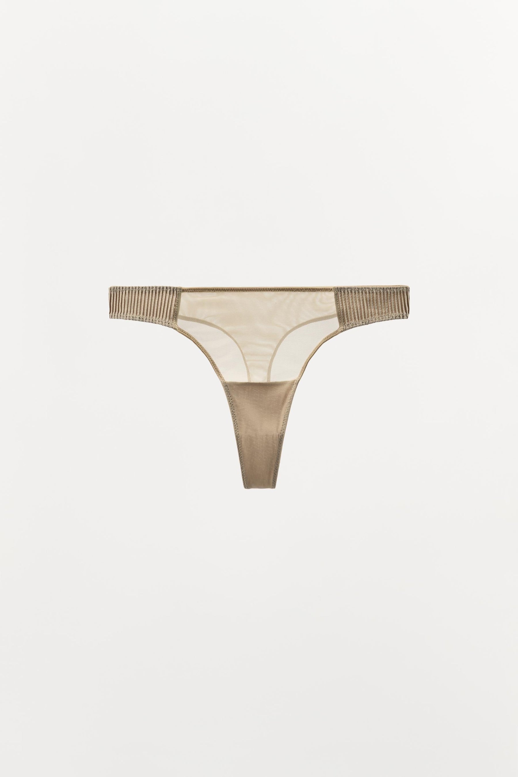 Pleated Thong