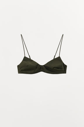 TEXTURED SILK BRALETTE