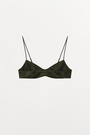 TEXTURED SILK BRALETTE