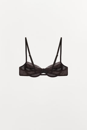 Pleated Underwired Contrast Bra