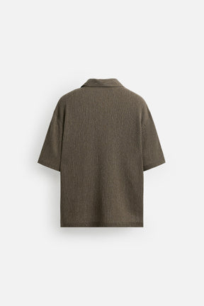 CREASED-EFFECT TEXTURED SHIRT - Image 6