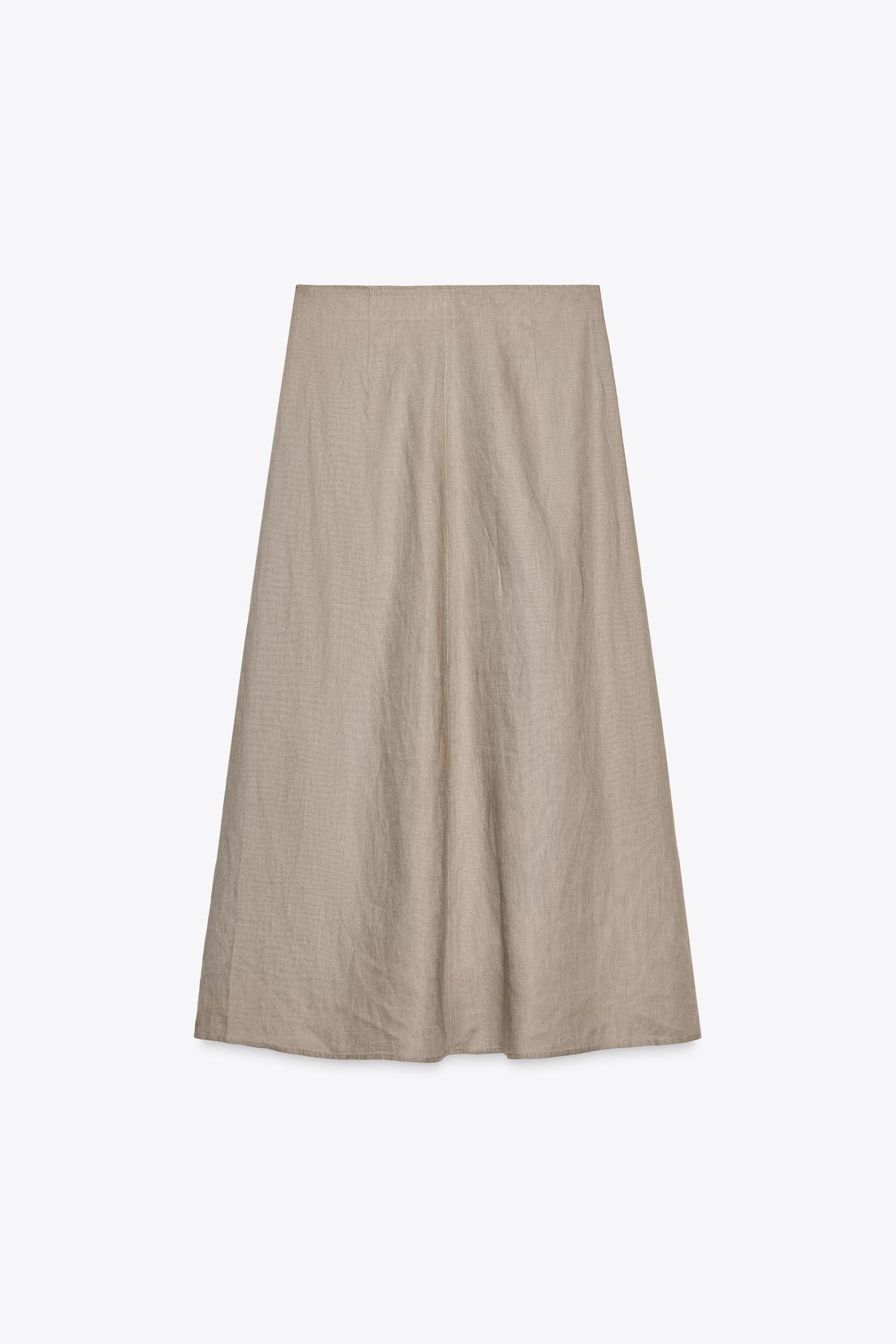 Linen Midi Skirt