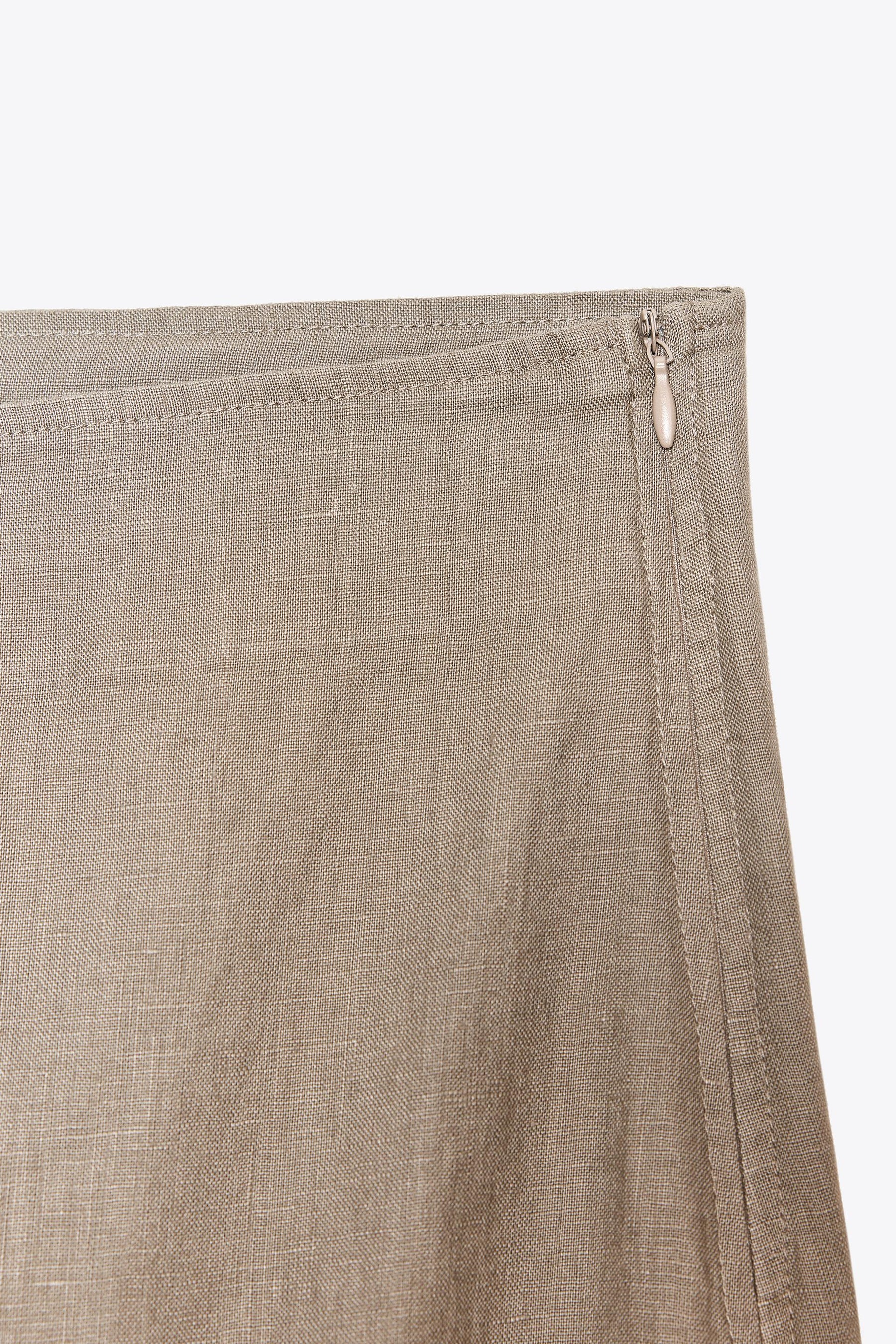 Linen Midi Skirt
