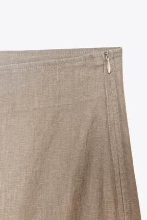 Linen Midi Skirt