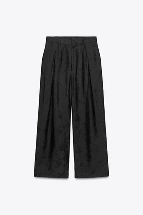 Floral Jacquard Trousers