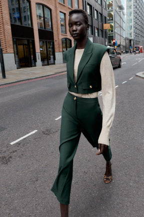 High-waist Culotte Trousers