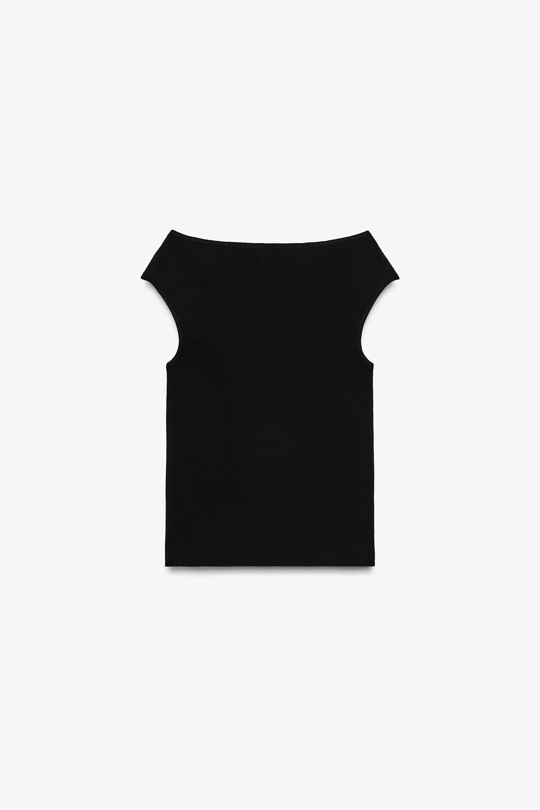 KNIT BOAT NECK TOP