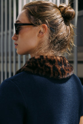 Animal Print Knit Cardigan