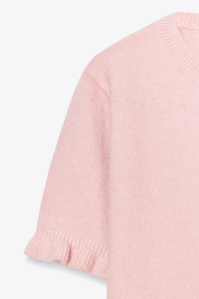 Ruffle Short Sleeve Jumper