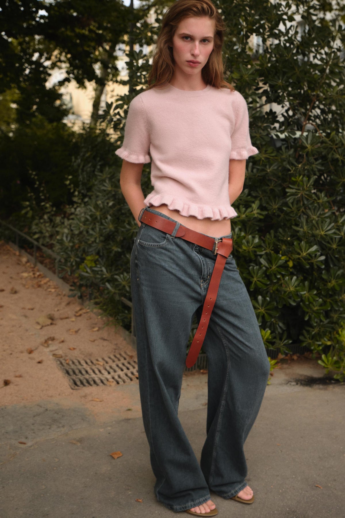 Ruffle Short Sleeve Jumper