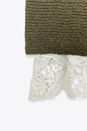 Kontraststrickpullover