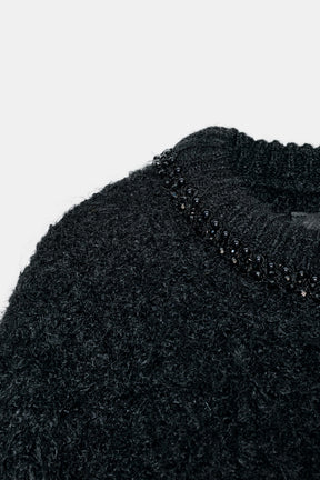 SHORT SLEEVE KNIT JUMPER WITH JEWEL BEADS - Image 7