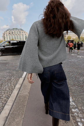 Cardigan mit offenen Ärmeln