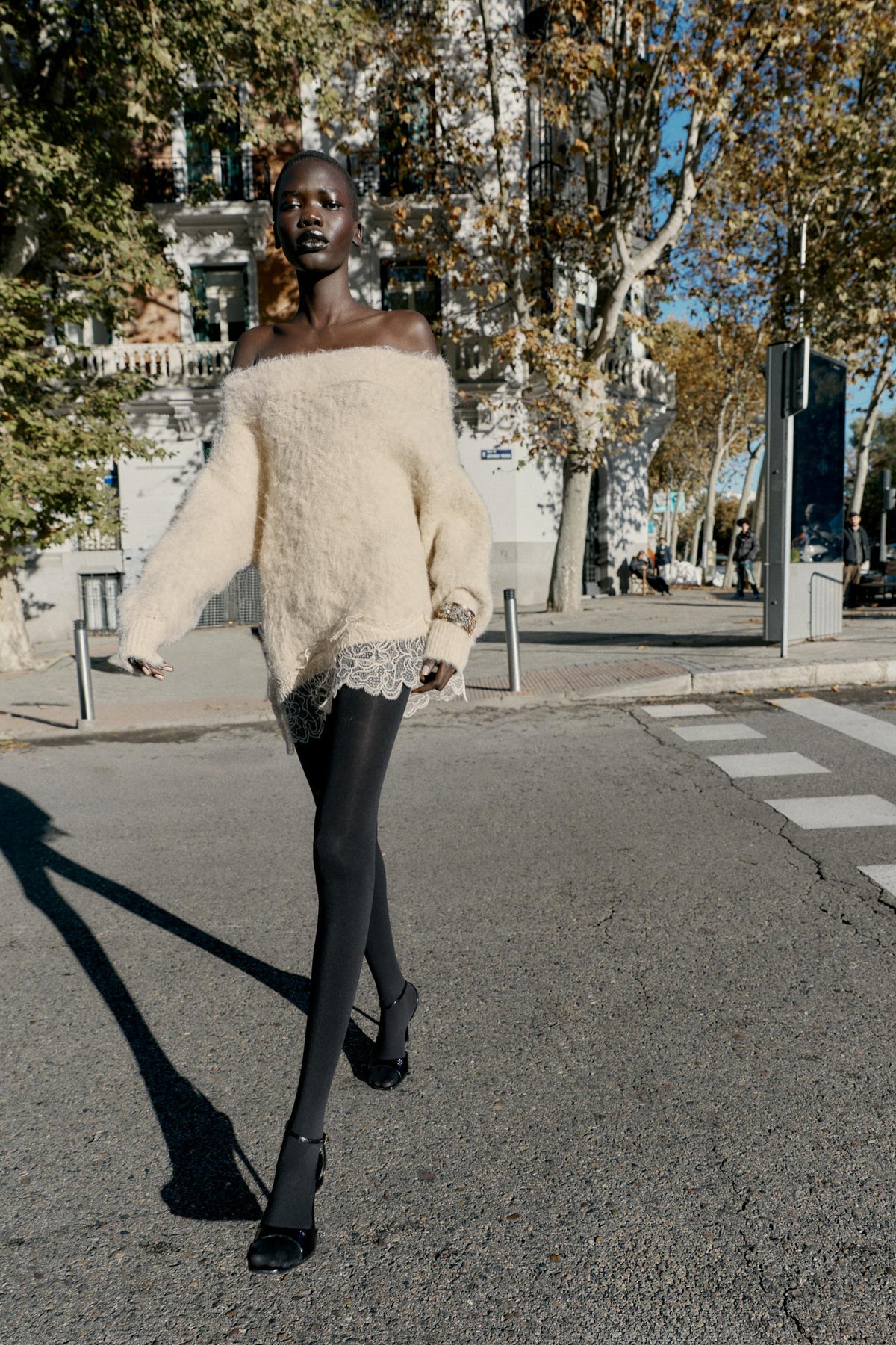 Knit Jumper with Lace