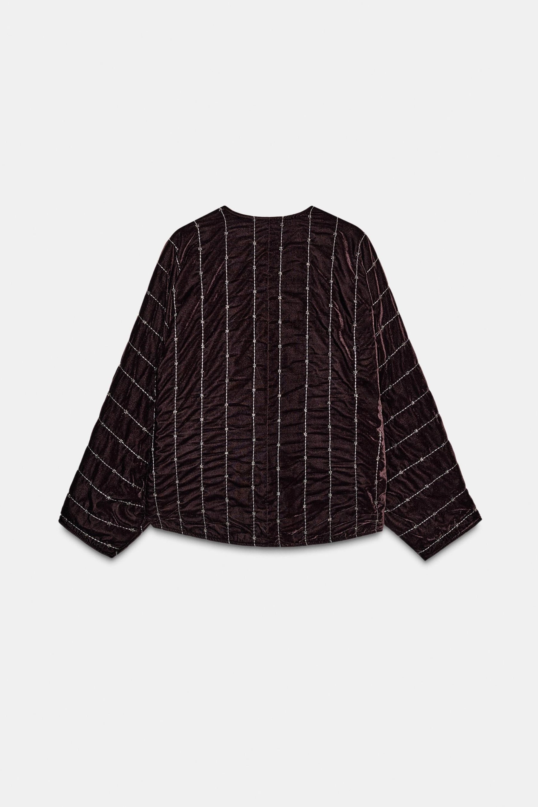 QUILTED VELVET KIMONO WITH BEADS - Image 6
