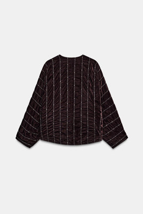 QUILTED VELVET KIMONO WITH BEADS - Image 6