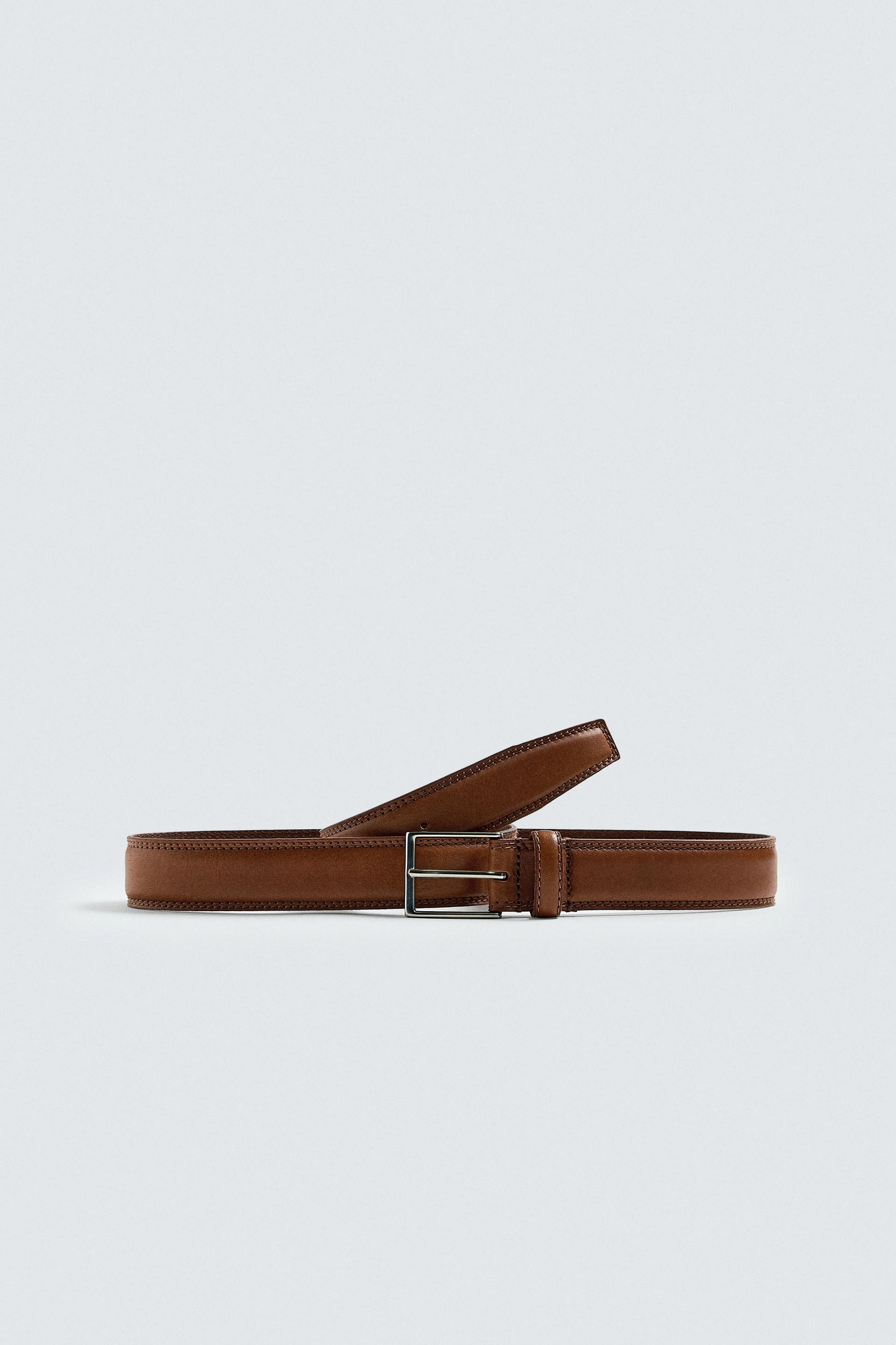 STITCHED LEATHER BELT - Image 3