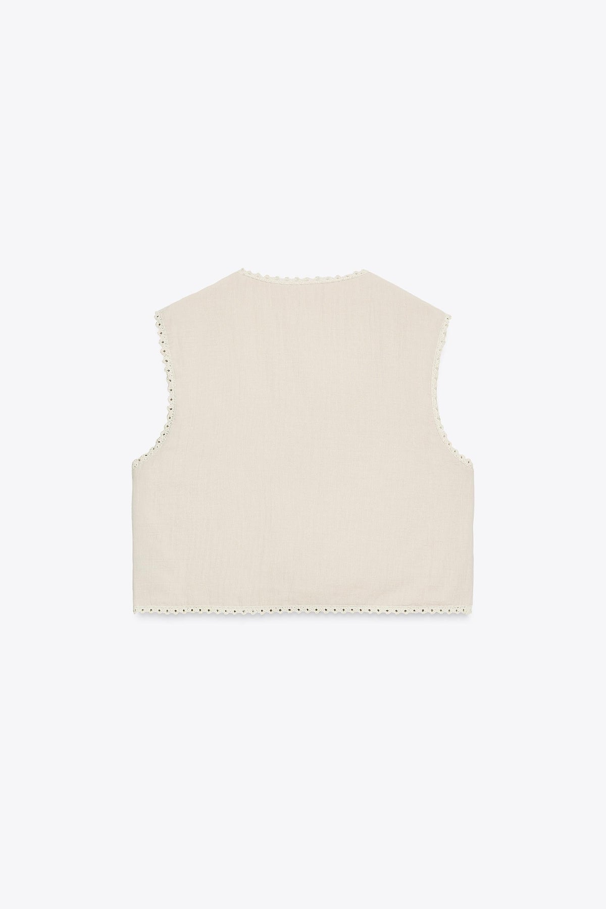 FLORAL EMBROIDERED COTTON WAISTCOAT - Image 2
